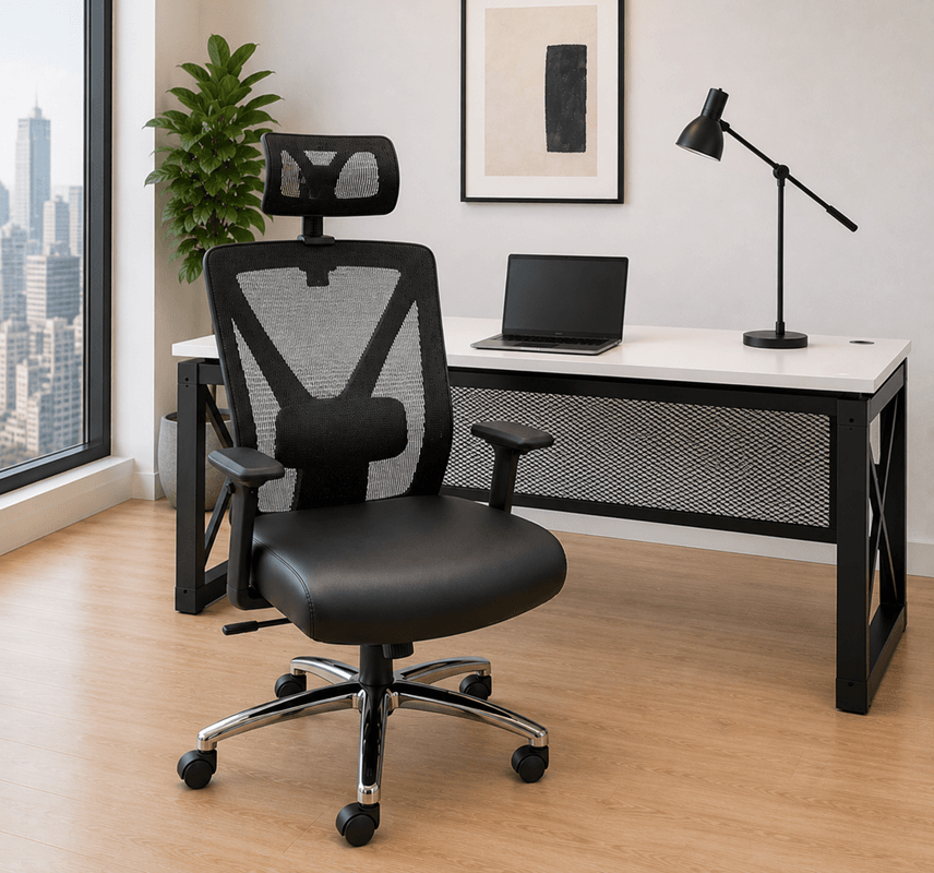 Modern Office 400 lbs. Capacity Mesh Oversized Desk Chair with Seat Slide